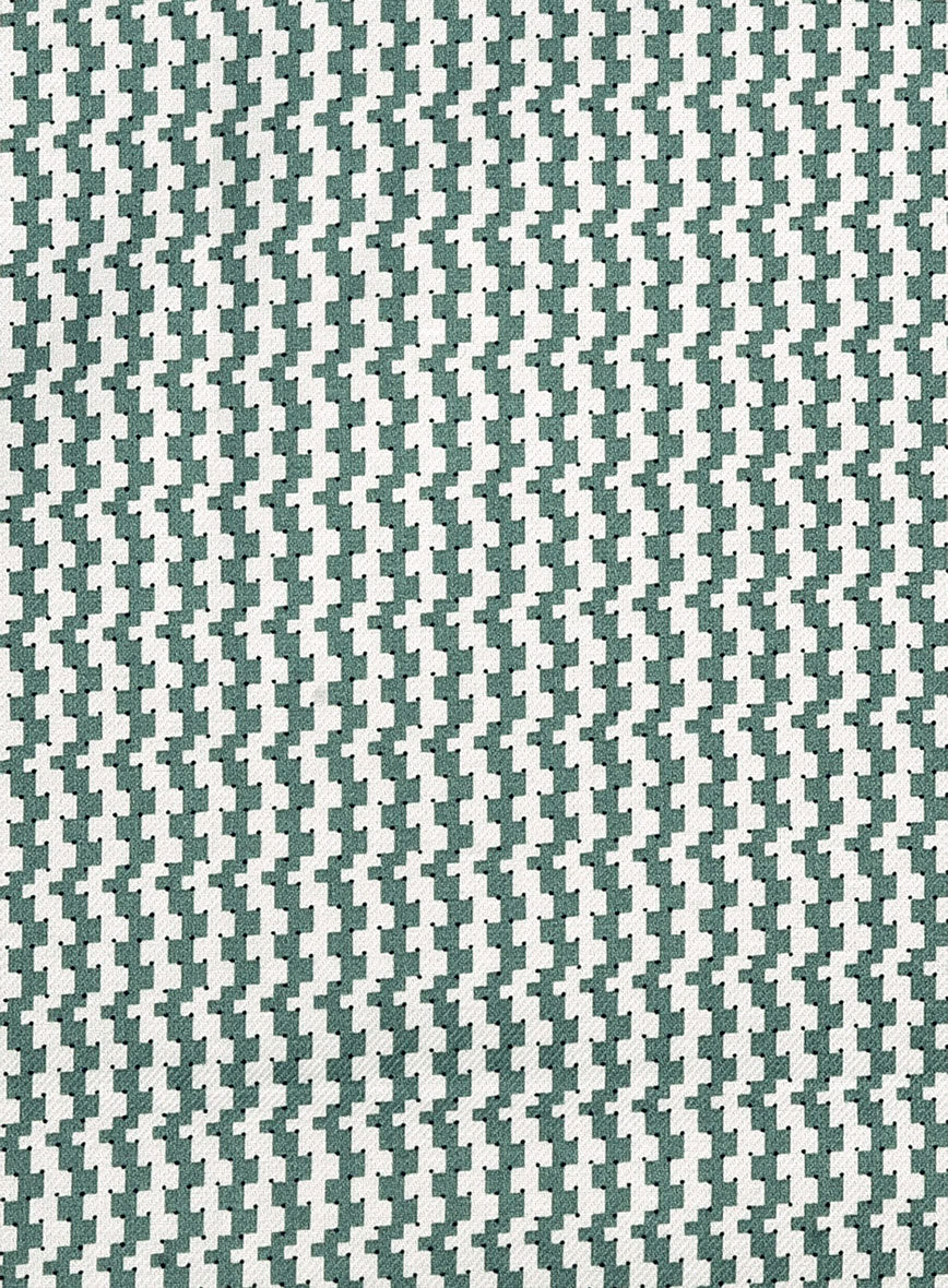 Mosaic Grid Cotton Shirt - StudioSuits