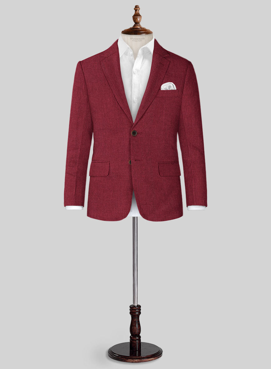 Moscow Maroon Linen Boys Suit - StudioSuits