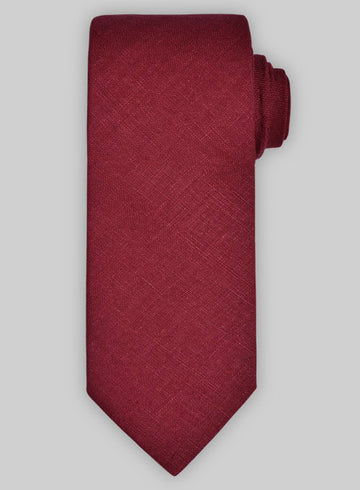 Linen Tie - Moscow Maroon - StudioSuits