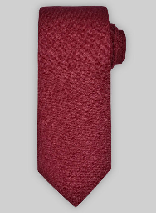 Linen Tie - Moscow Maroon - StudioSuits