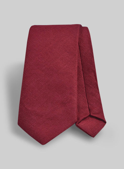 Linen Tie - Moscow Maroon - StudioSuits