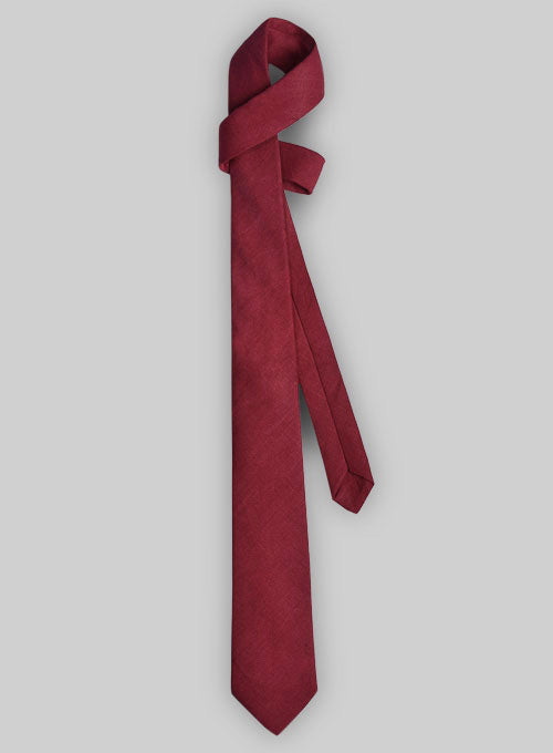 Linen Tie - Moscow Maroon - StudioSuits