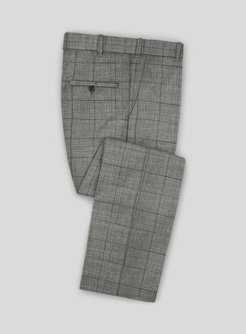 Italian Murano Jandra Gray Wool Pants - StudioSuits
