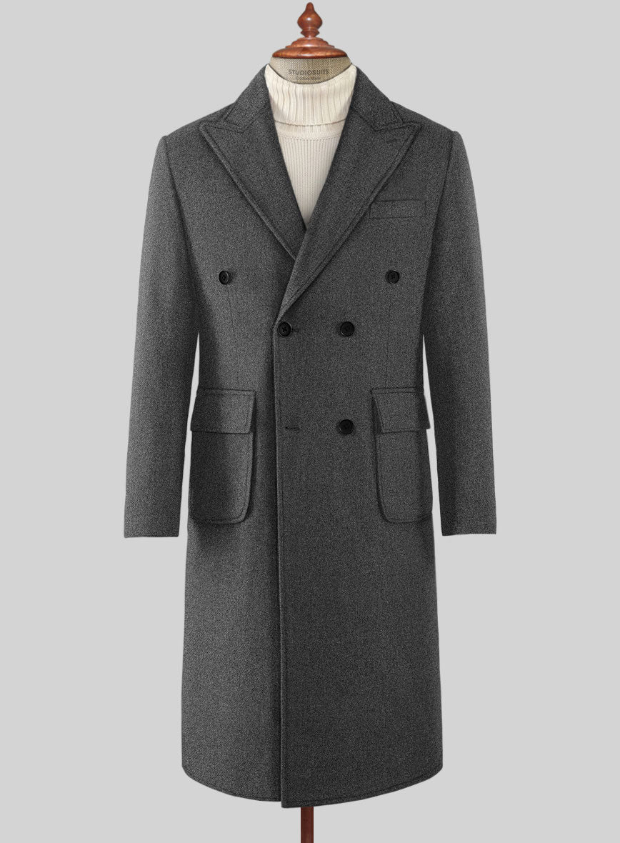 Musto Gray Heavy Tweed Overcoat - StudioSuits
