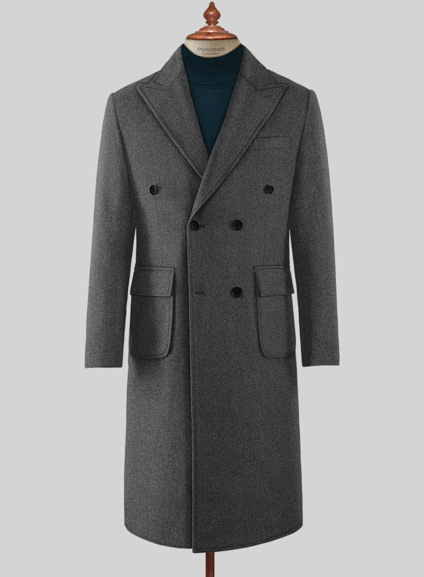 Musto Gray Heavy Tweed Overcoat - StudioSuits