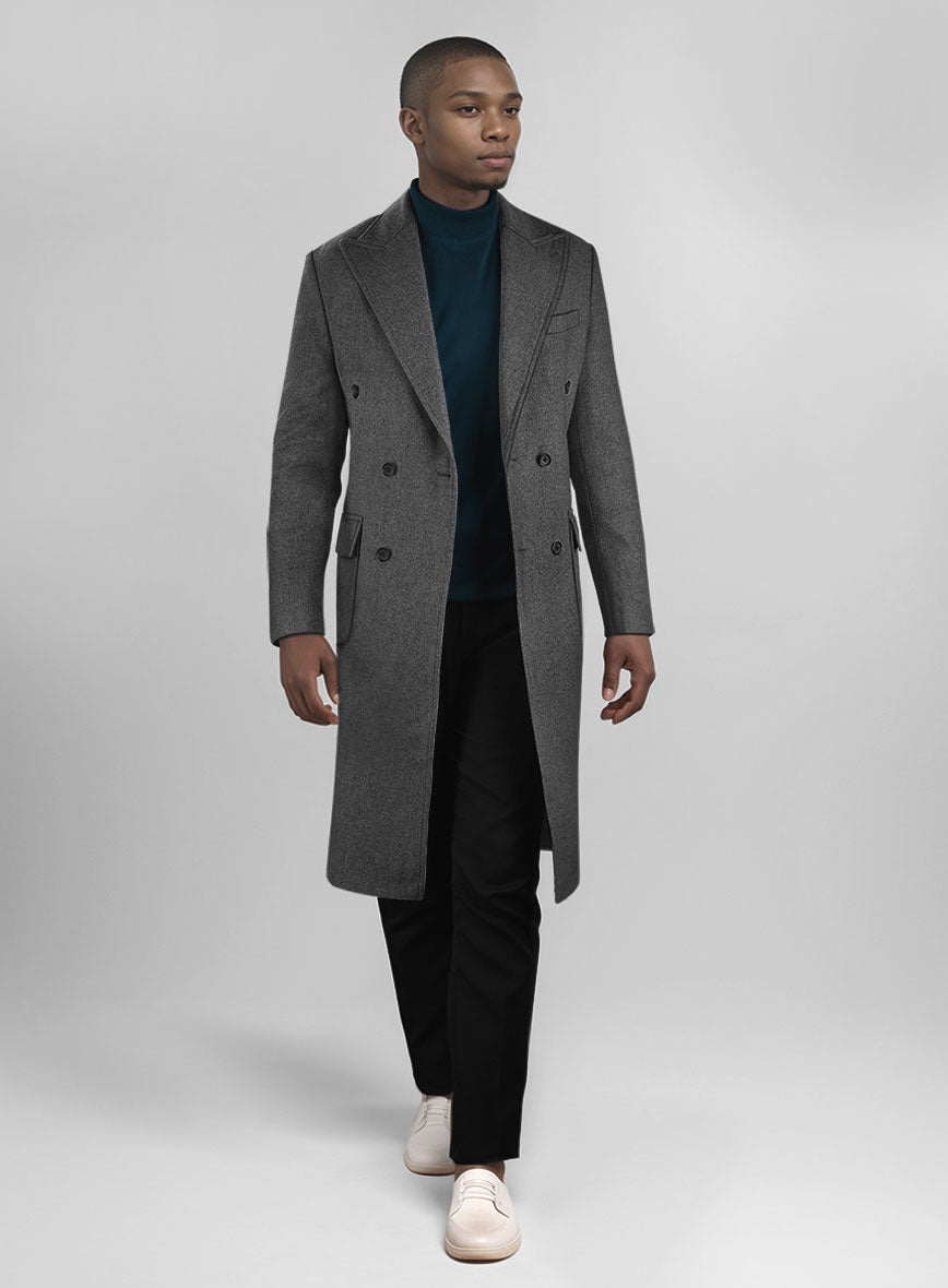 Musto Gray Heavy Tweed Overcoat - StudioSuits