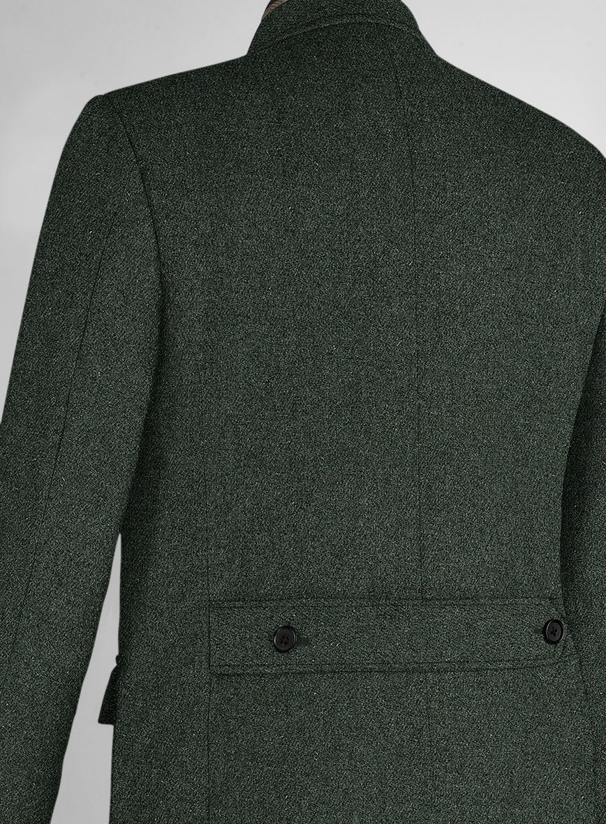 Musto Green Heavy Tweed Overcoat - StudioSuits