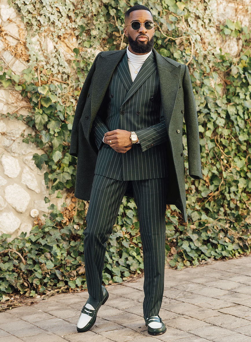 Musto Green Heavy Tweed Overcoat - StudioSuits