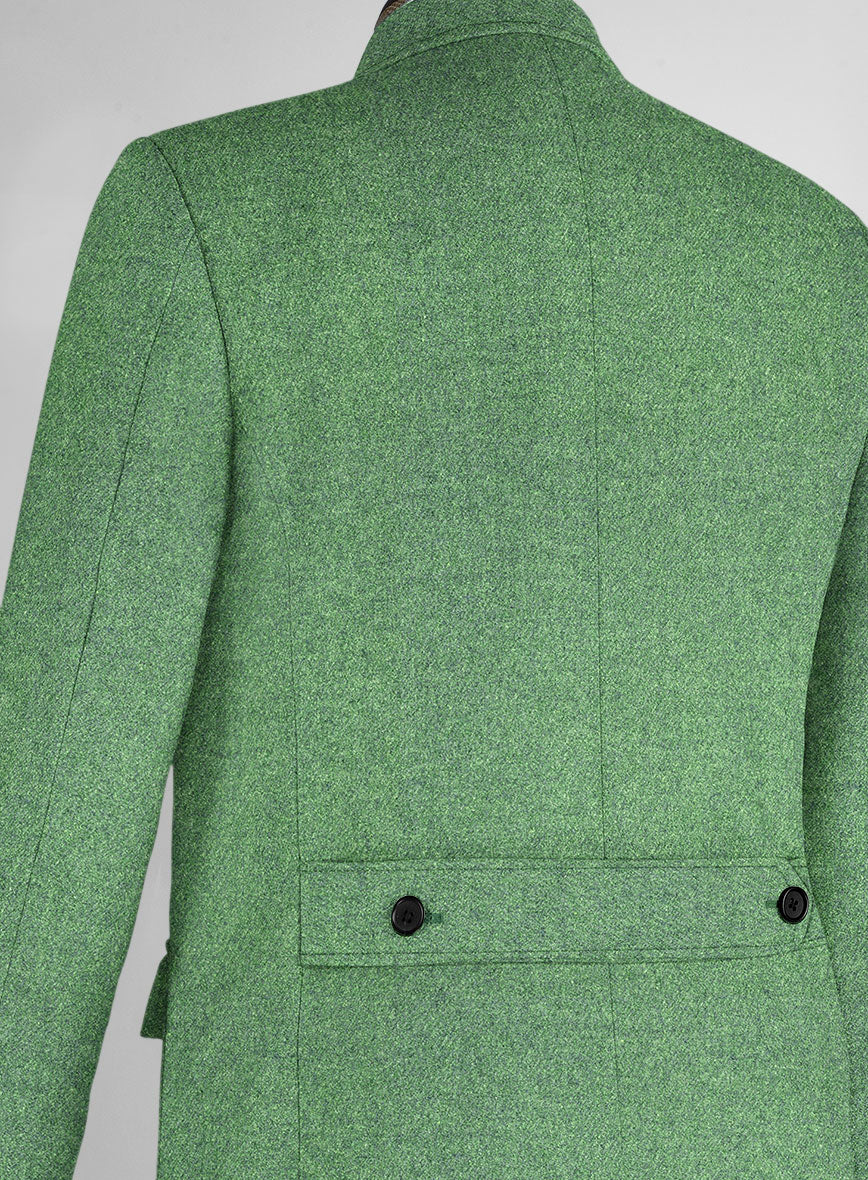 Musto Highlander Heavy Paris Green Tweed Overcoat - StudioSuits