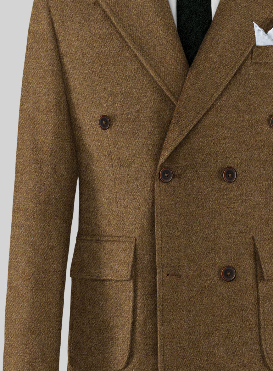 Musto Royal Brown Heavy Tweed Overcoat - StudioSuits