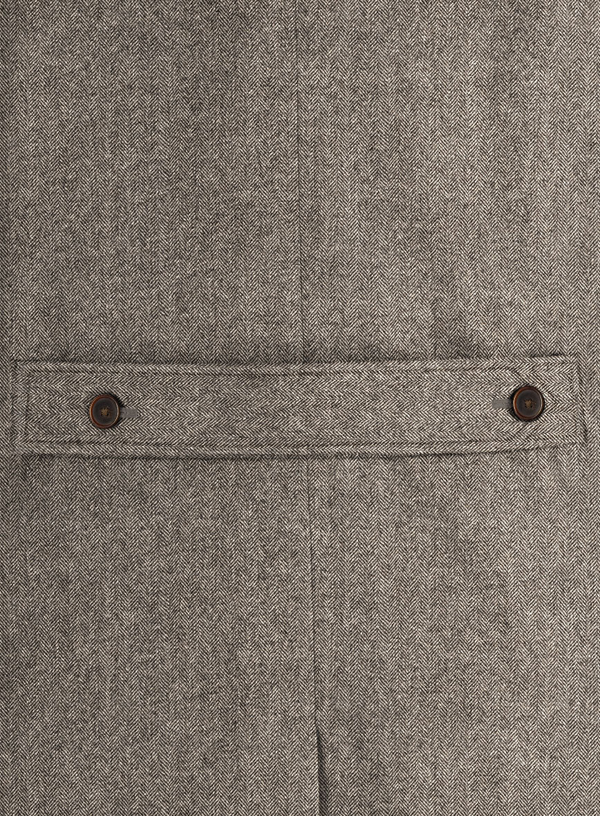 Musto Vintage Herringbone Brown Tweed Overcoat - StudioSuits