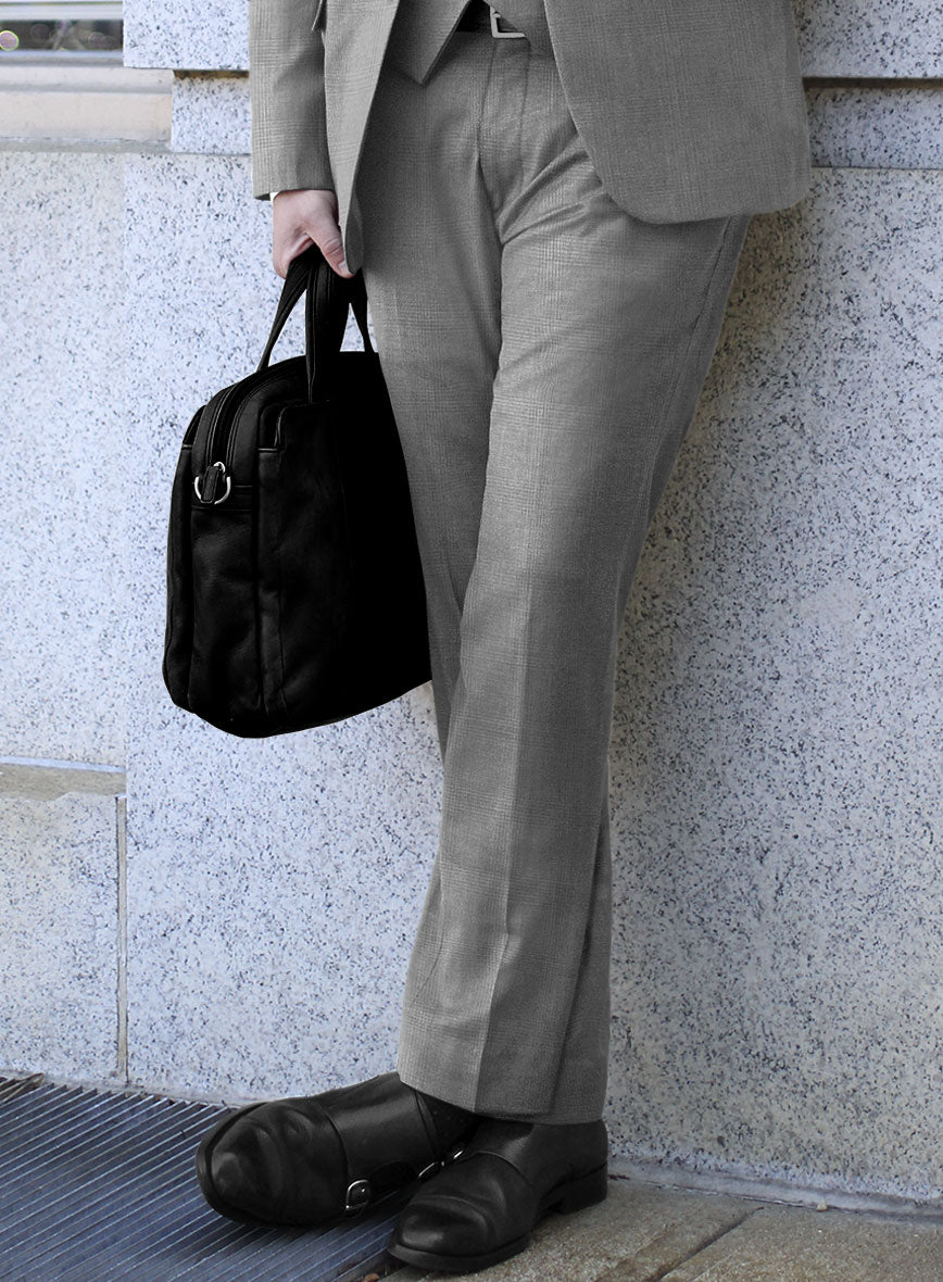 Muted Gray Glen Pants - StudioSuits