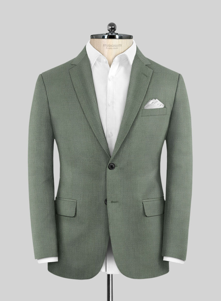 Muted Green Glen Jacket - StudioSuits