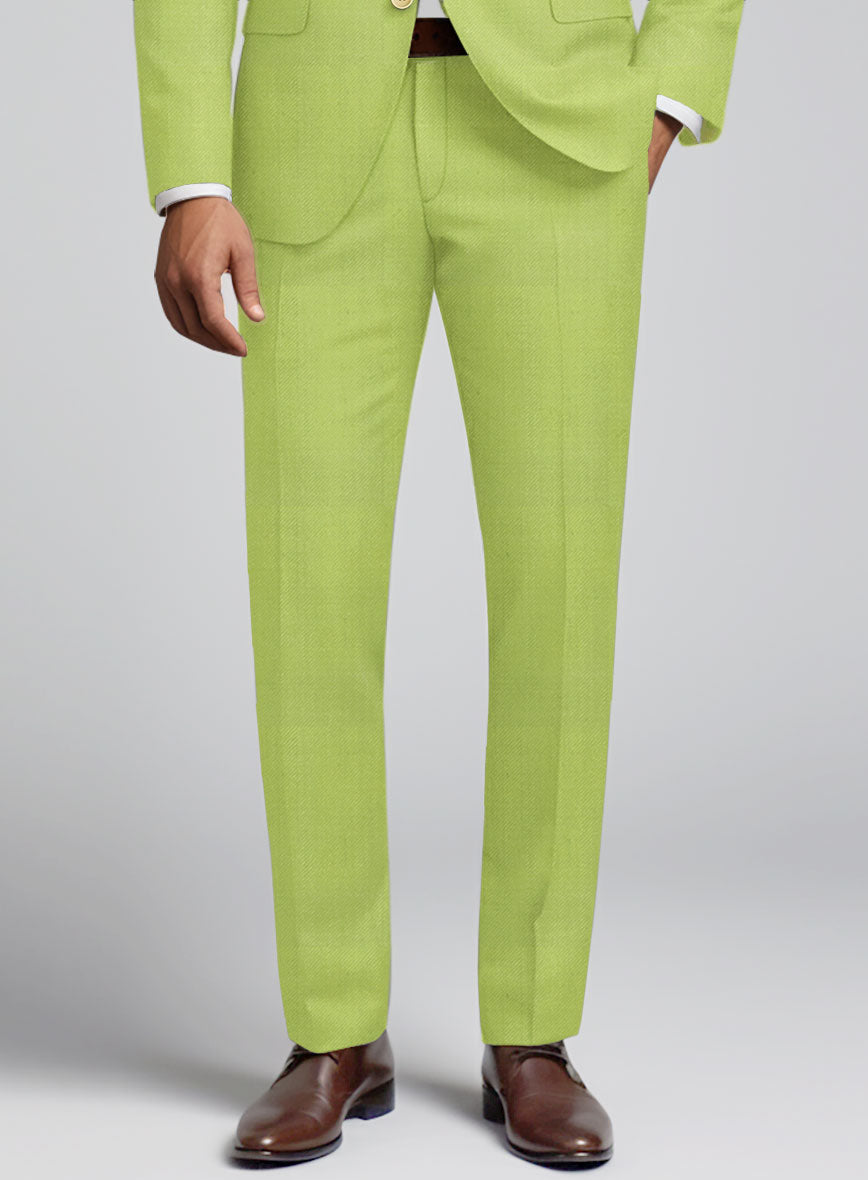 Men's Muted Neon Green Pants by StudioSuits Men's Muted Neon Green Pants by StudioSuits