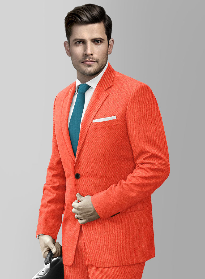Muted Neon Orange Jacket - StudioSuits