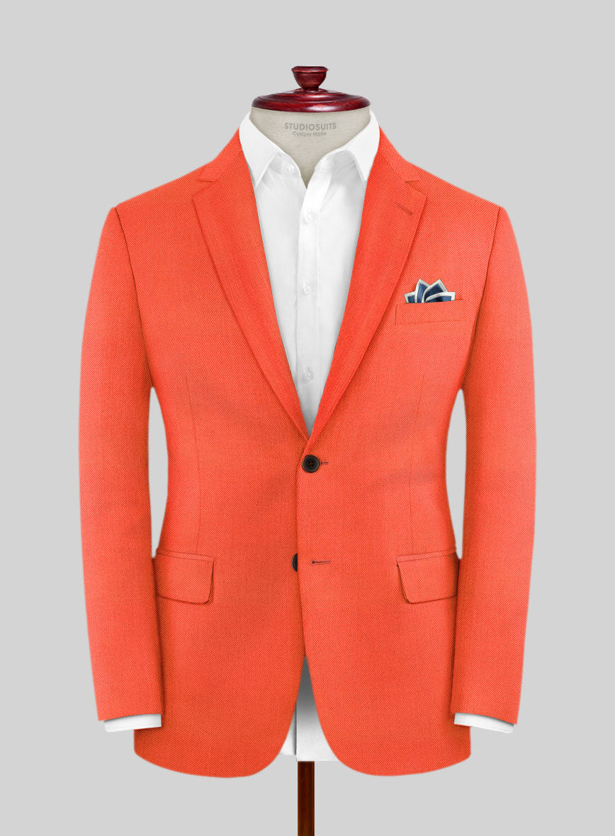 Muted Neon Orange Jacket - StudioSuits