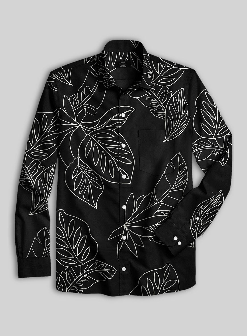 Mystic Leaf Cotton Lycra Shirt - StudioSuits