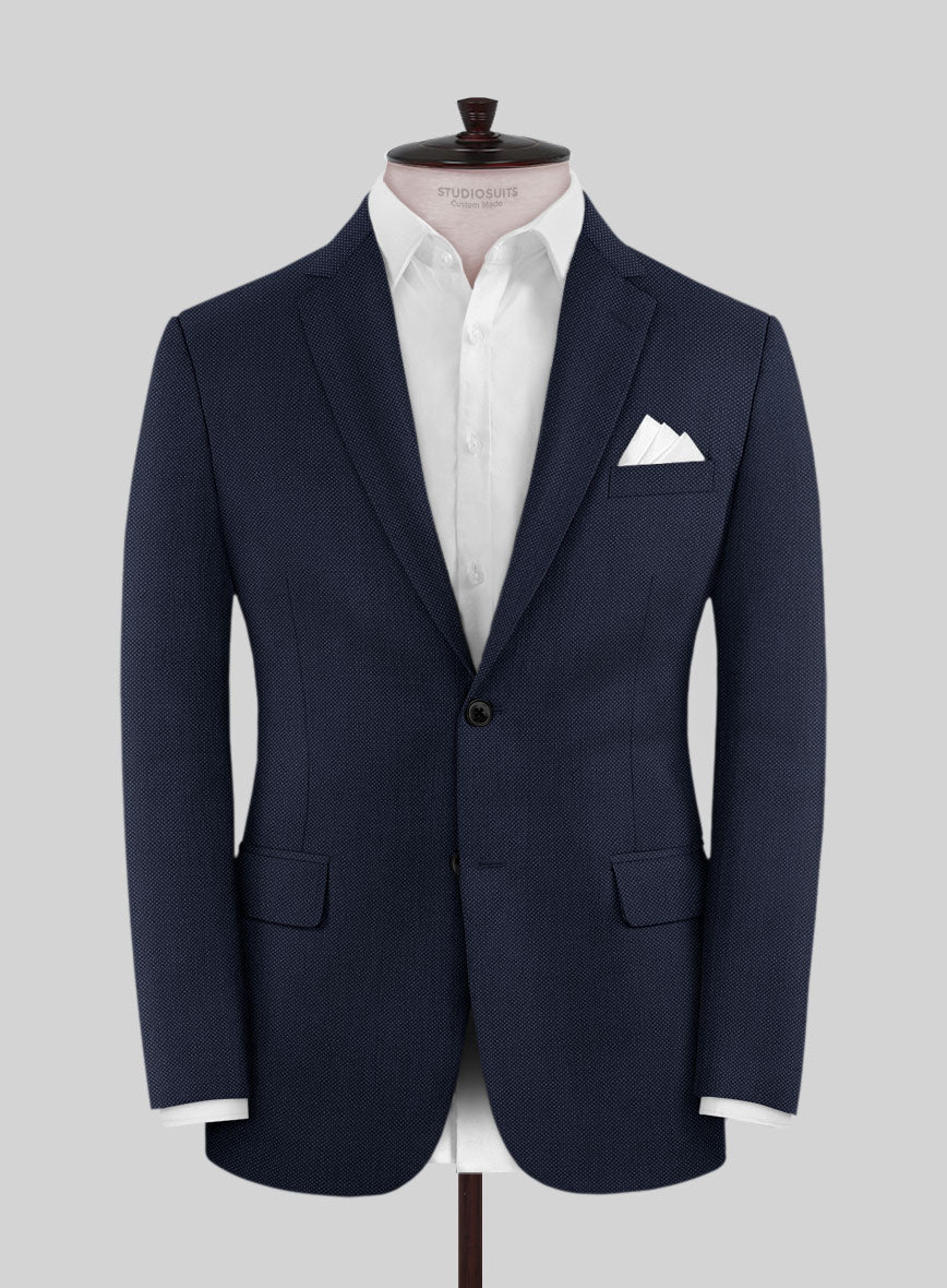 Napolean Royal Blue Birdseye Wool Suit - StudioSuits