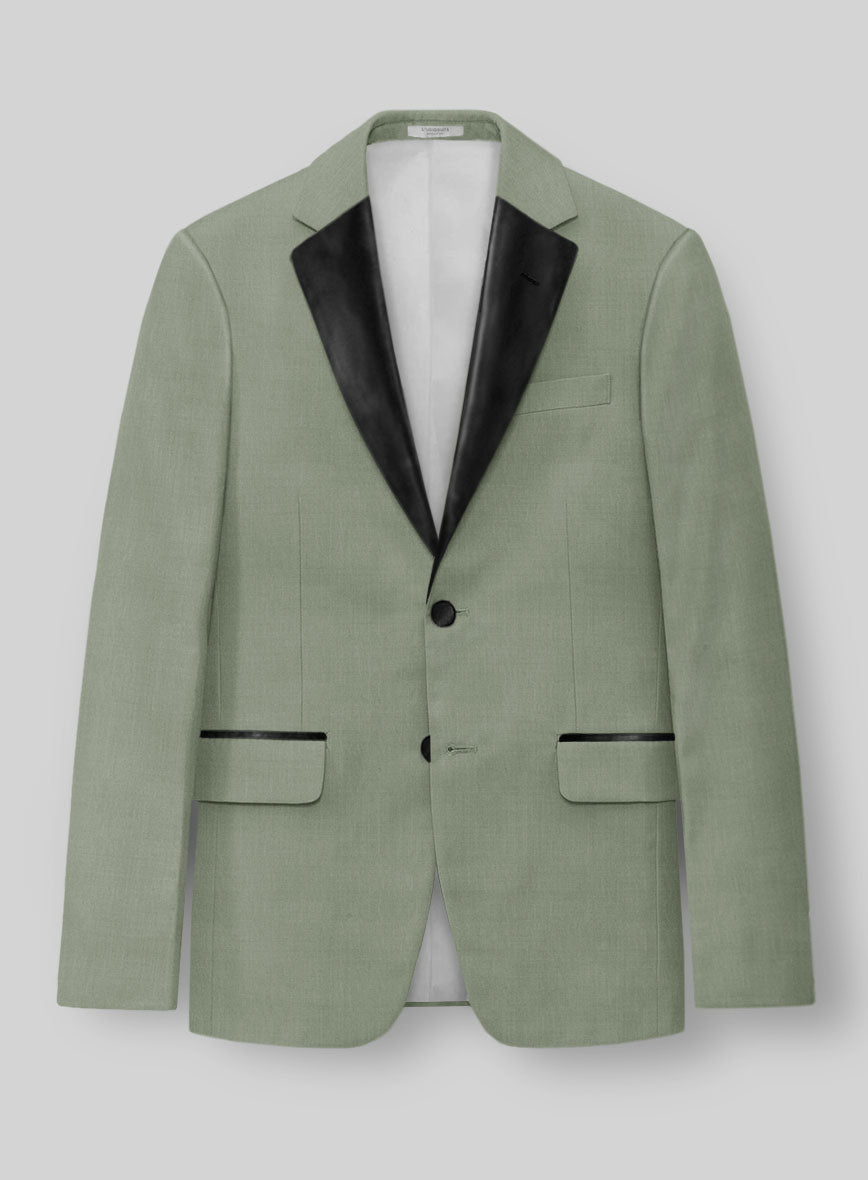 Napolean Cadet Green Wool Tuxedo Jacket - StudioSuits