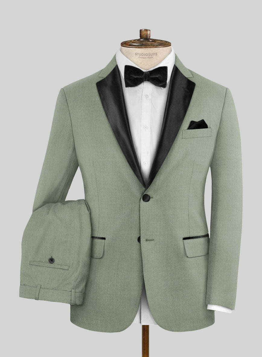 Napolean Cadet Green Wool Tuxedo Suit - StudioSuits