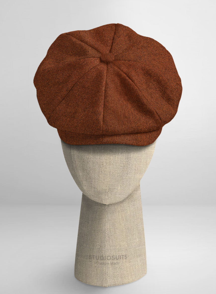 Naples Cosmic Tan Tweed Newsboy Cap - StudioSuits