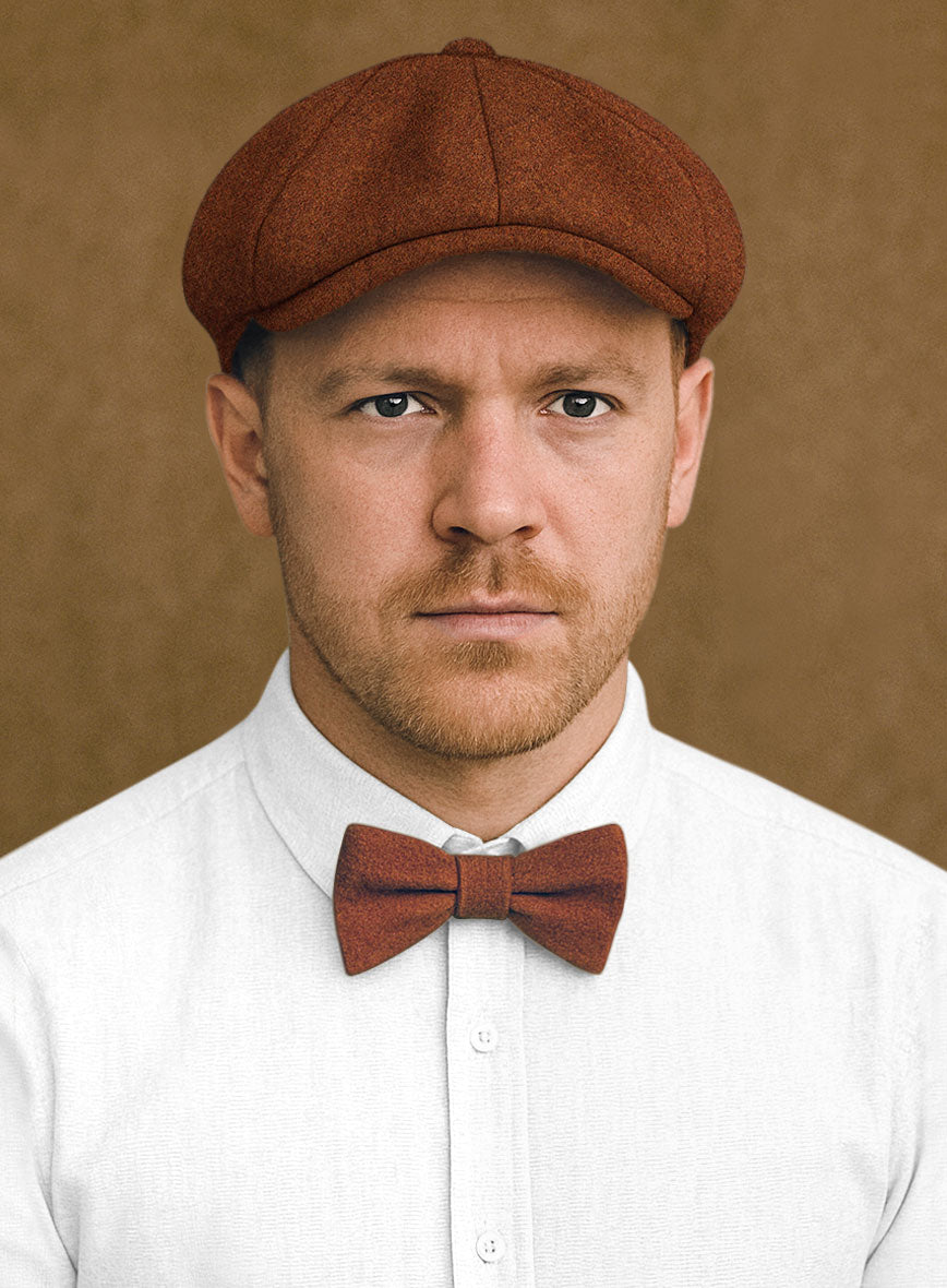 Naples Cosmic Tan Tweed Newsboy Cap - StudioSuits