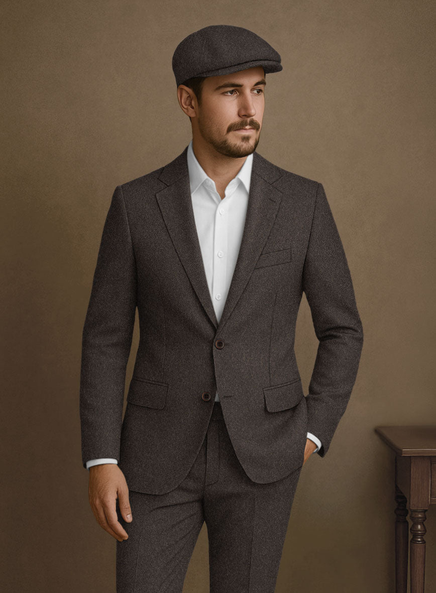 Naples Dark Brown Tweed Suit - StudioSuits