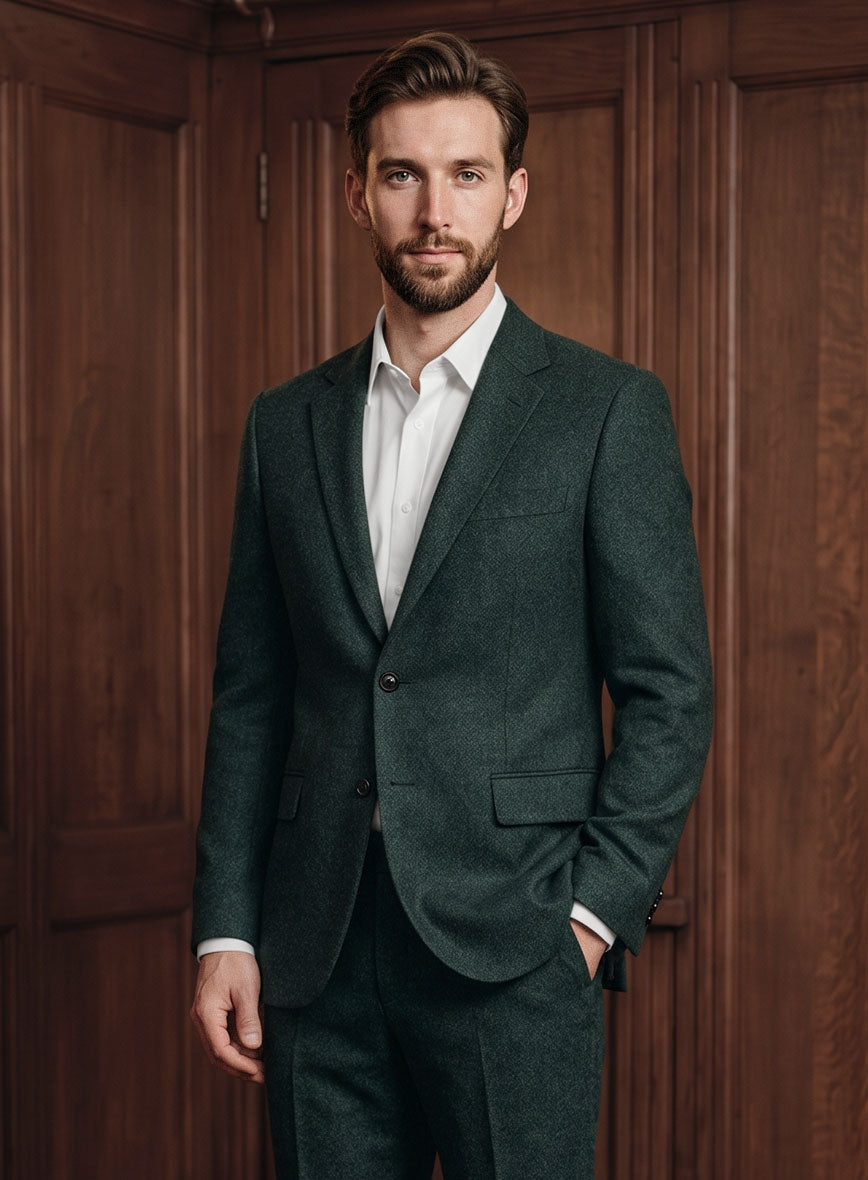 Naples Bello Green Tweed Jacket - StudioSuits