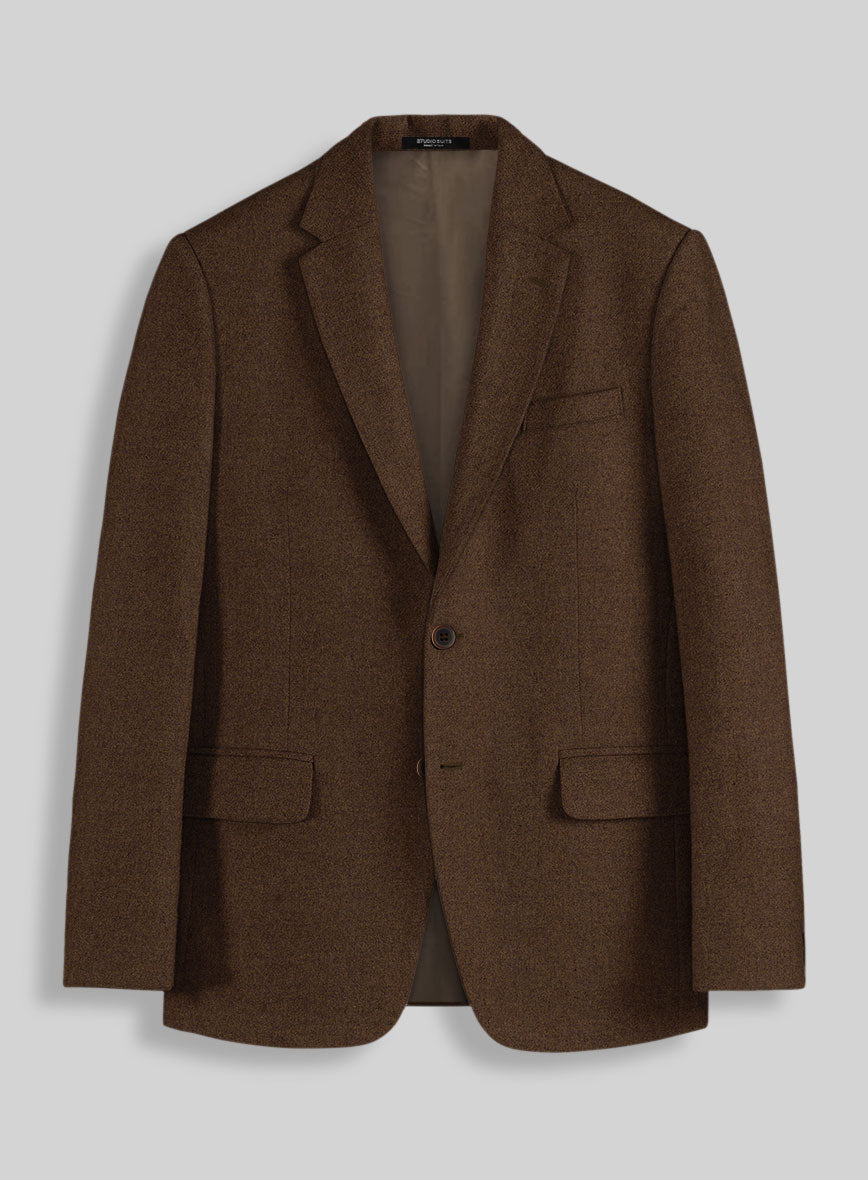 Naples Caffe Brown Tweed Jacket - StudioSuits