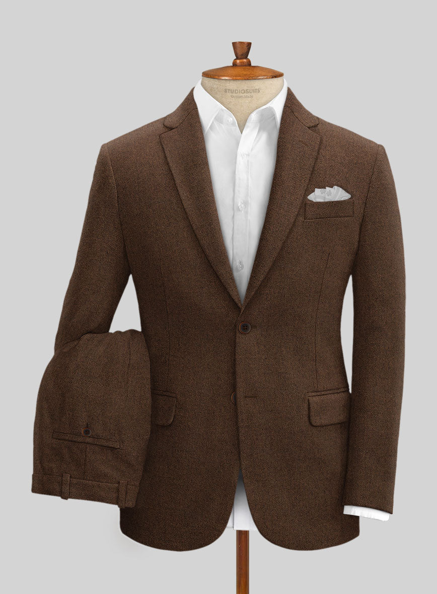 Naples Caffe Brown Tweed Suit - StudioSuits