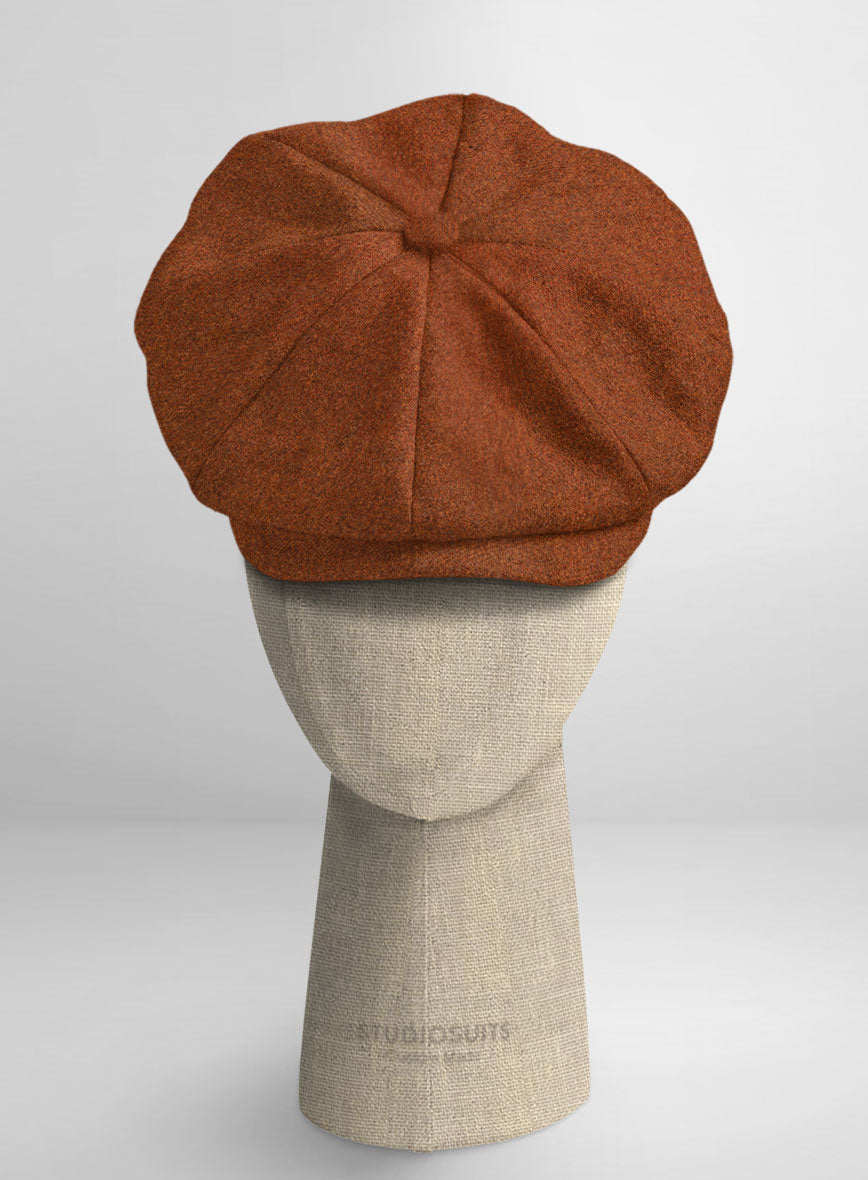 Naples Cosmic Tan Tweed Newsboy Cap - StudioSuits