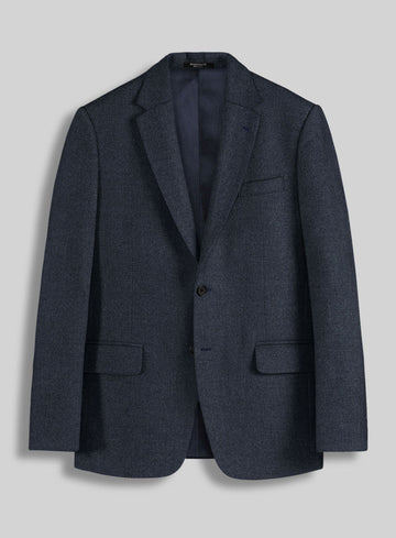 Naples Dark Indigo Tweed Jacket - StudioSuits
