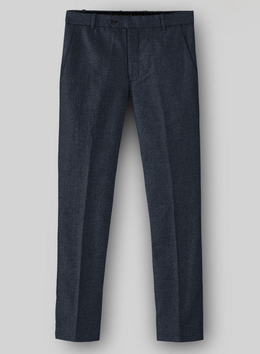 Naples Dark Indigo Tweed Pants - StudioSuits