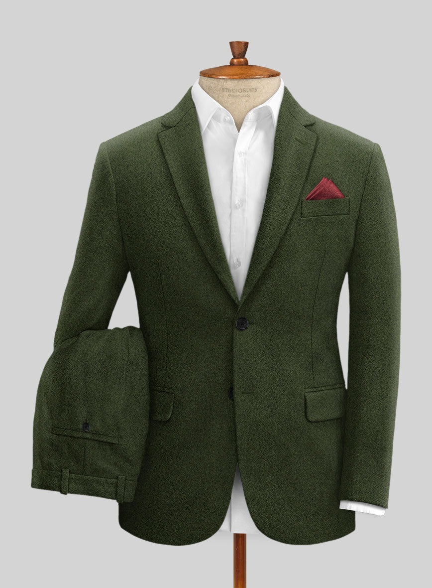 Naples Forest Green Tweed Suit - StudioSuits