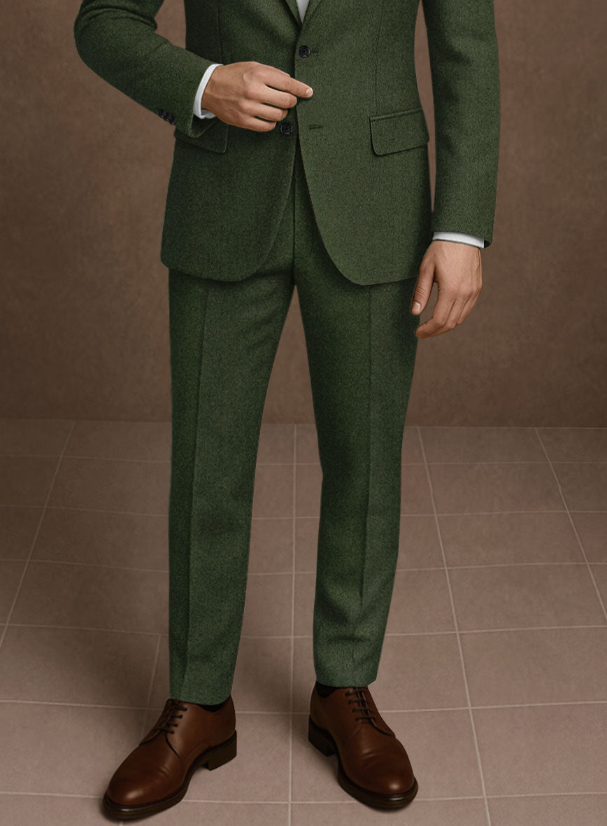 Naples Forest Green Tweed Suit - StudioSuits