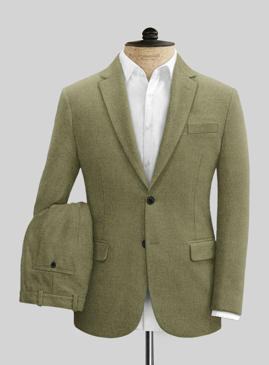 Naples Martini Green Tweed Suit - StudioSuits