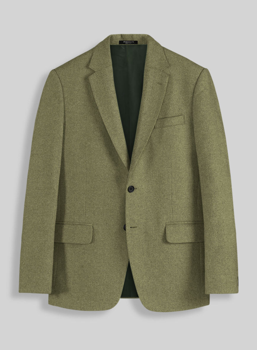 Naples Martini Green Tweed Suit - StudioSuits