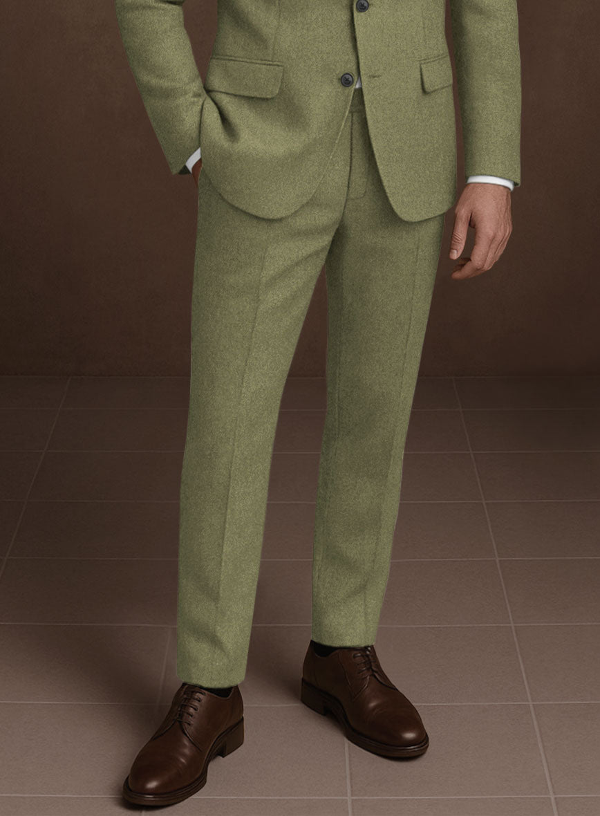 Naples Martini Green Tweed Suit - StudioSuits