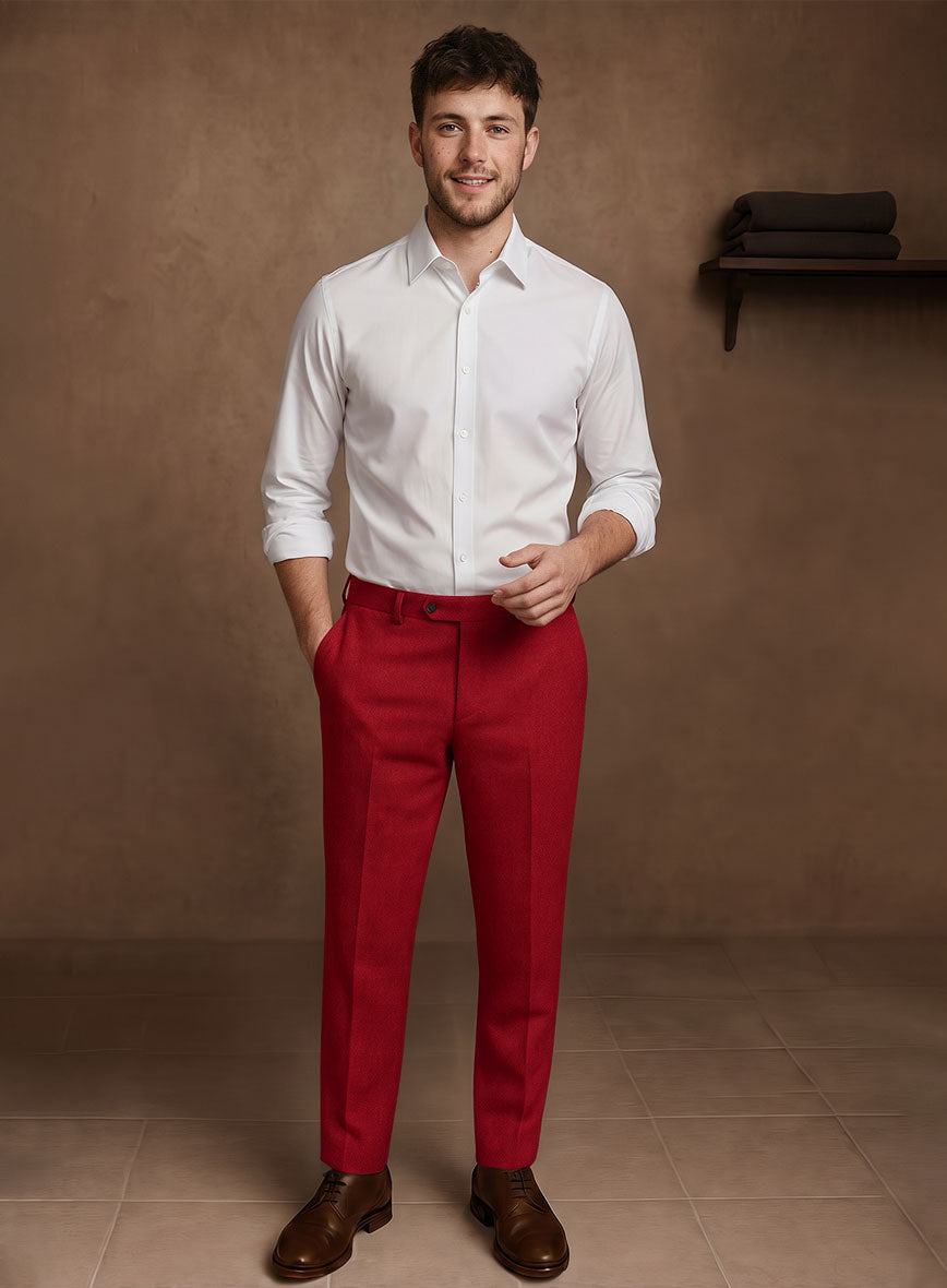 Naples Red Tweed Suit - StudioSuits