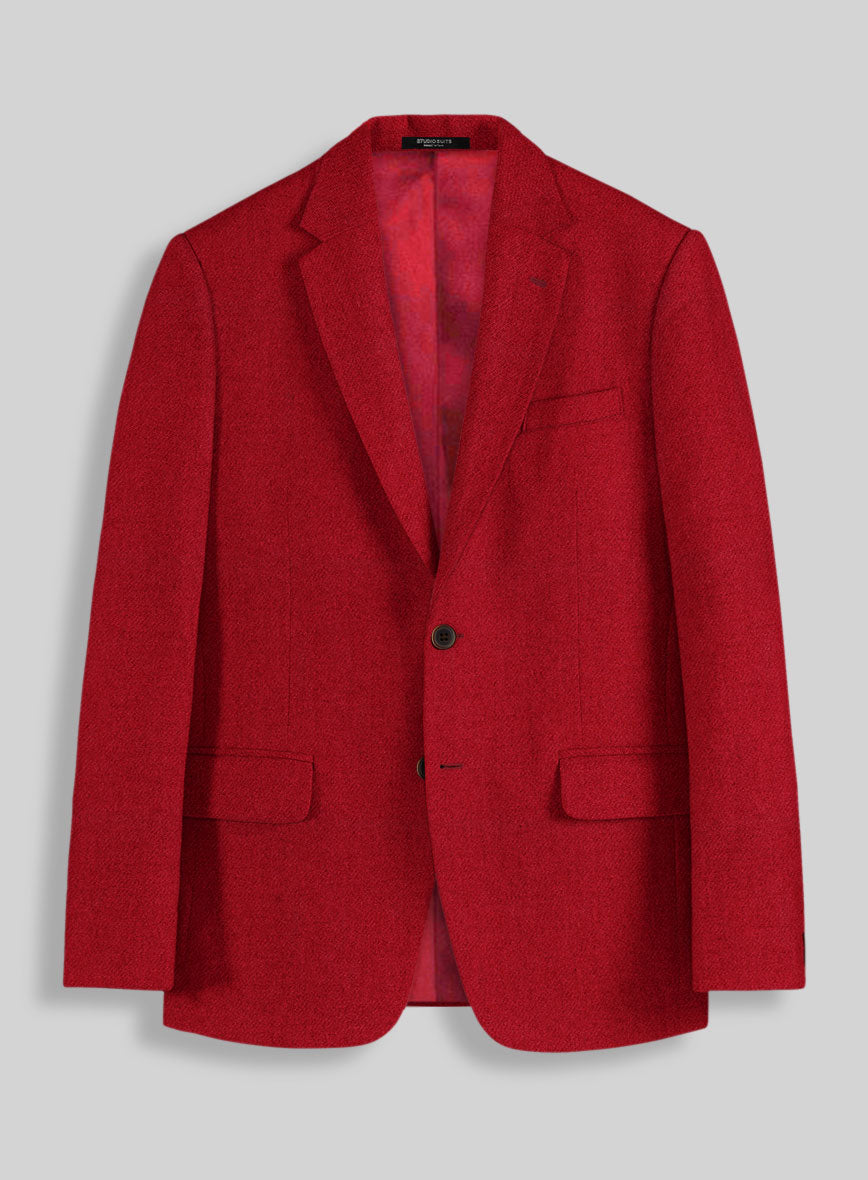 Naples Red Tweed Jacket - StudioSuits