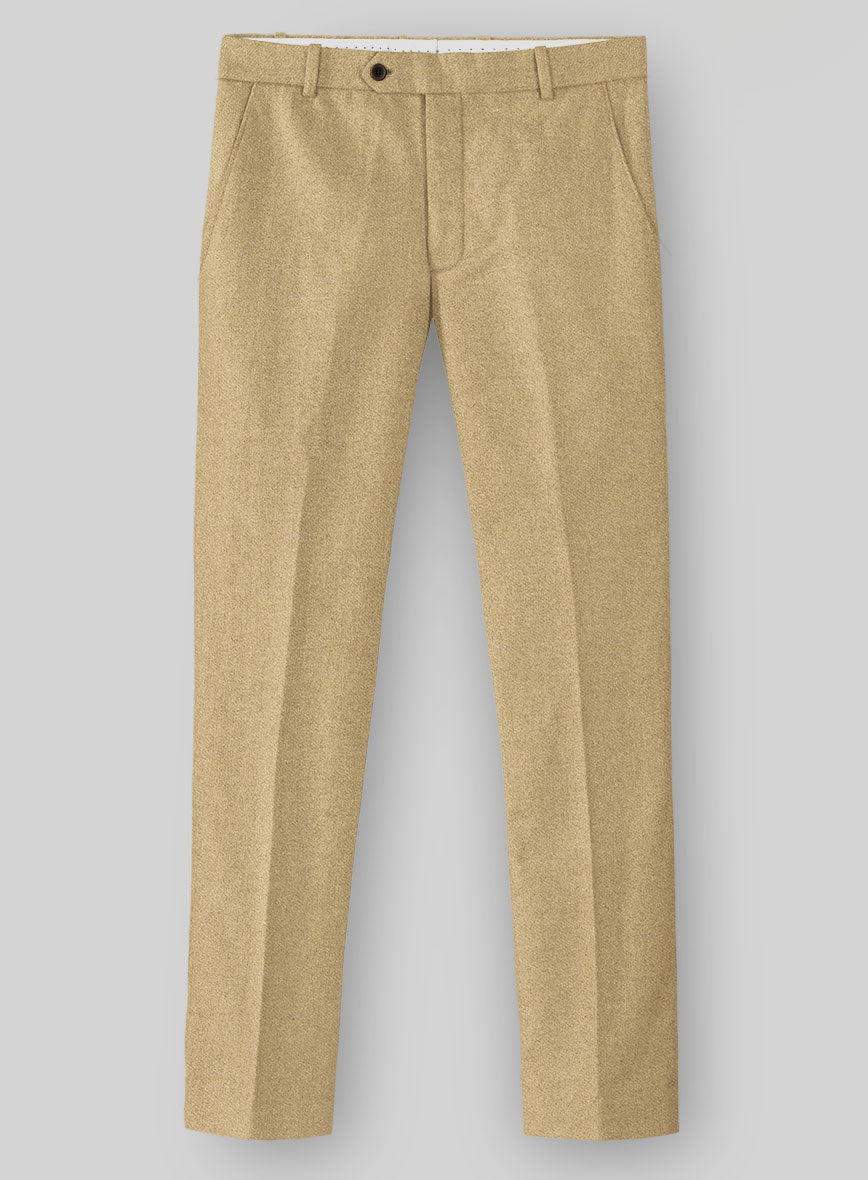 Naples Sahara Beige Tweed Pants - StudioSuits