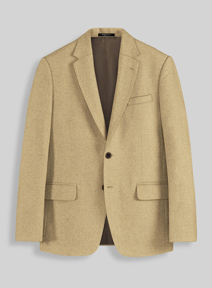 Naples Sahara Beige Tweed Jacket - StudioSuits