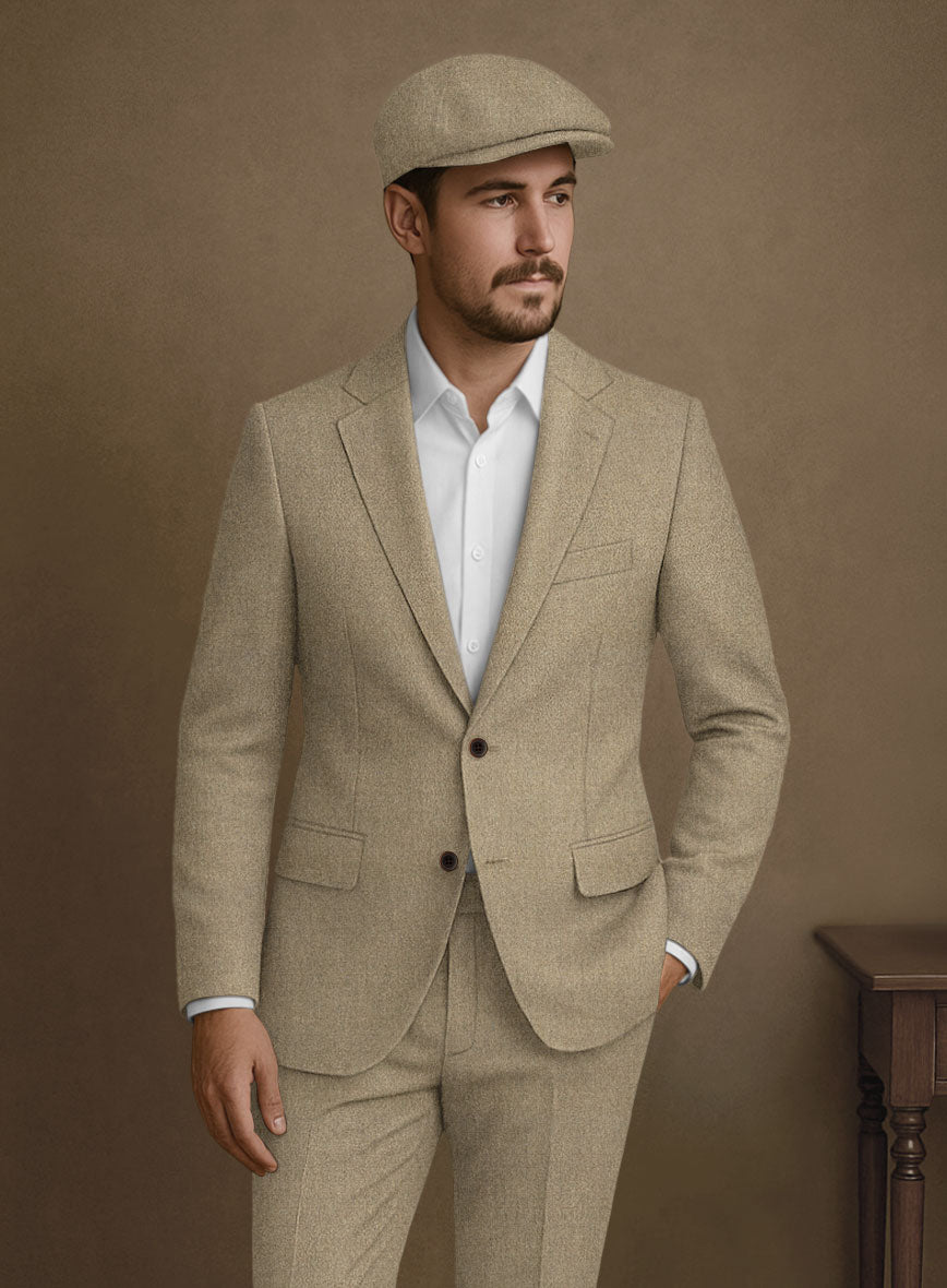 Naples Barista Beige Tweed Jacket - StudioSuits