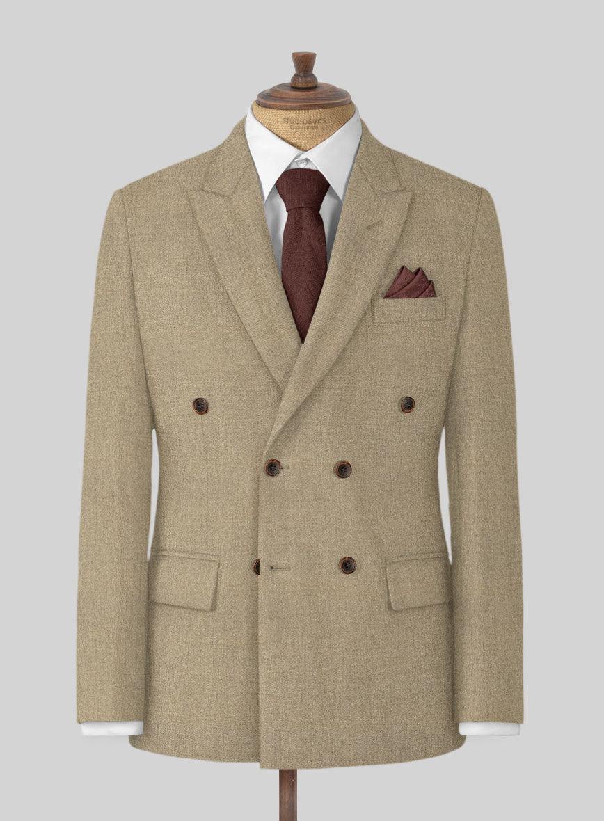Naples Barista Beige Tweed Suit - StudioSuits