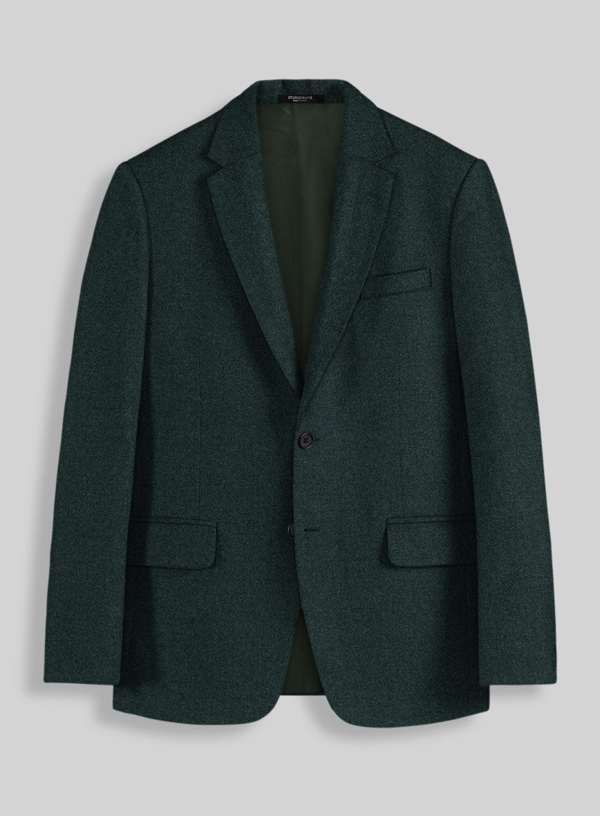 Naples Bello Green Tweed Jacket - StudioSuits