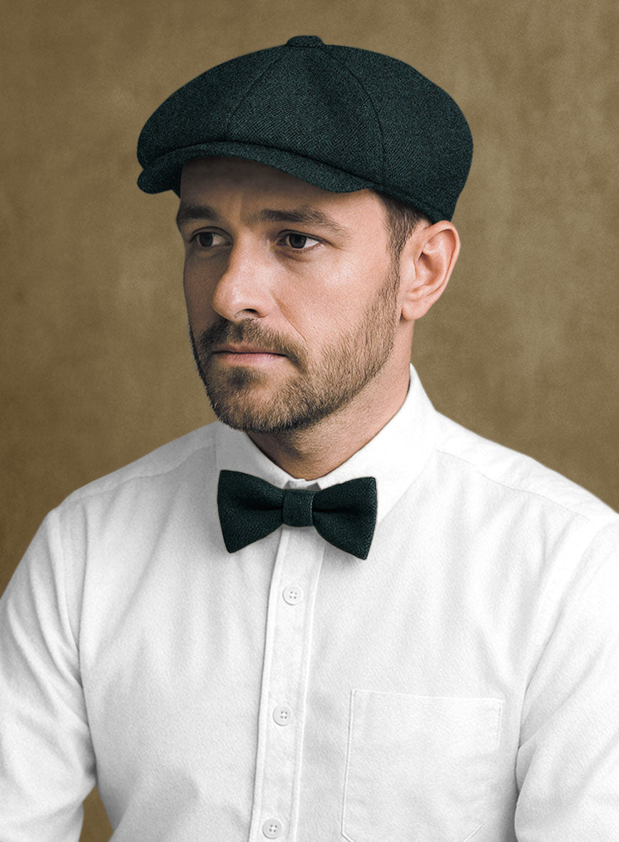 Naples Bello Green Tweed Newsboy Cap - StudioSuits
