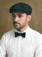 Naples Bello Green Tweed Newsboy Cap - StudioSuits