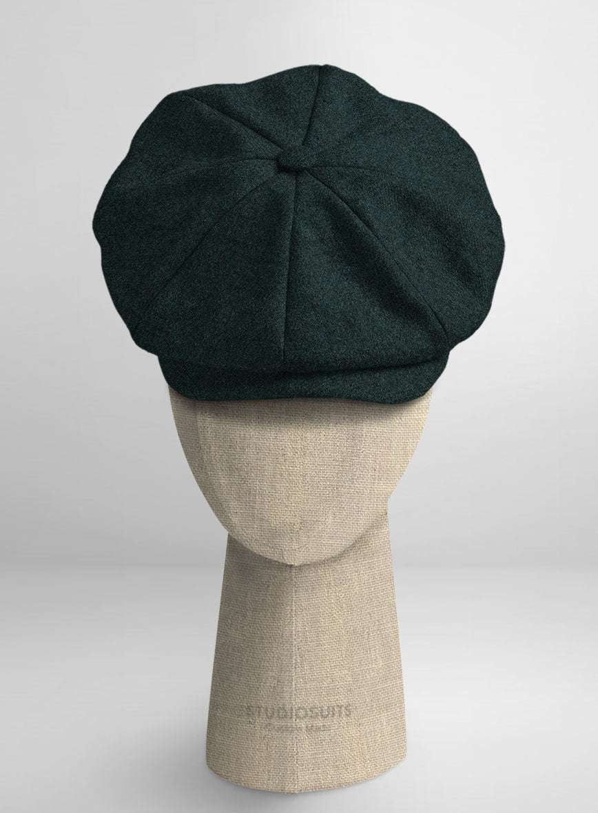 Naples Bello Green Tweed Newsboy Cap - StudioSuits