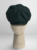 Naples Bello Green Tweed Newsboy Cap - StudioSuits