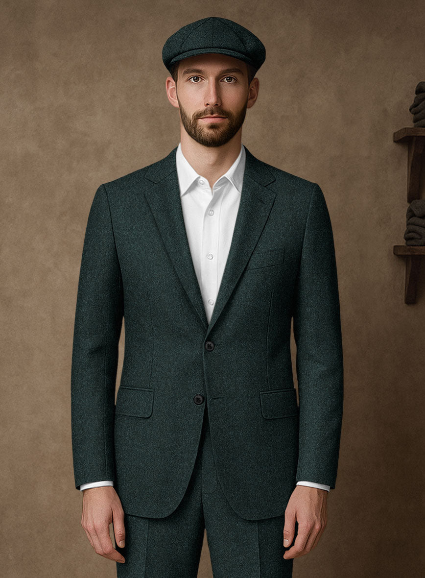 Naples Bello Green Tweed Suit - StudioSuits